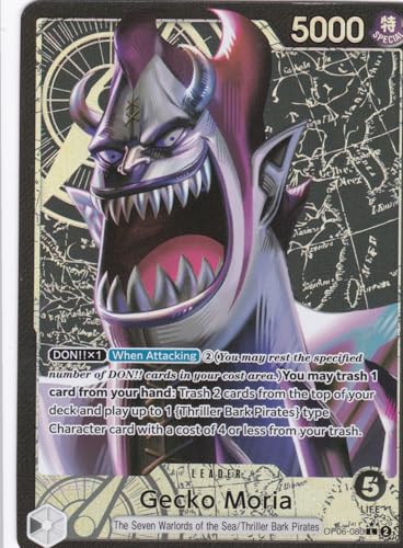 Gecko Moria (OP06-080) (V.2) - Alternatives Artwork - Leader - Wings of The Captain - One Piece Card Game - Einzelkarte - mit LMS Trading Grußkarte von LMS Trading