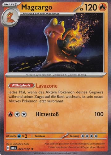 Gewalten der Zeit - 29/218 - Magcargo - Rare - Pokemon - mit LMS Trading Grußkarte von LMS Trading
