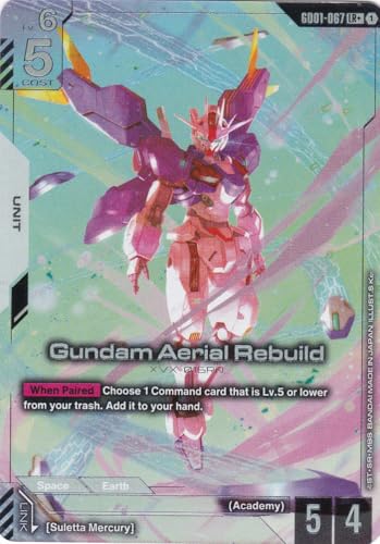 Gundam Aerial Rebuild (Alt. Art) - GD01-067 - Legend Rare - Newtype Rising - Gundam TCG - Einzelkarte - Offiziell - Anime - mit LMS-Trading Karte von LMS Trading
