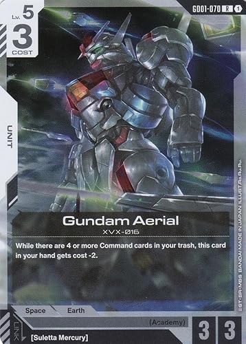 Gundam Aerial XVX-016 - GD01-070 - Rare - Newtype Rising - Gundam TCG - Einzelkarte - Offiziell - Anime - mit LMS-Trading Karte von LMS Trading