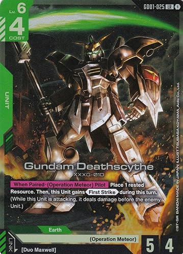 Gundam Deathscythe XXXG-01D - GD01-025 - Legend Rare - Newtype Rising - Gundam TCG - Einzelkarte - Offiziell - Anime - mit LMS-Trading Karte von LMS Trading