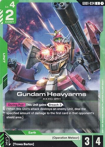Gundam Heavyarms XXG-01H - GD01-034 - Uncommon - Newtype Rising - Gundam TCG - Einzelkarte - Offiziell - Anime - mit LMS-Trading Karte Gundam Heavyarms XXG-01H - GD01-034 - Uncommon - Newtype Rising - Gundam TCG - Einzelkarte - Offiziell - Anime - mit LMS-Trading Karte von LMS Trading