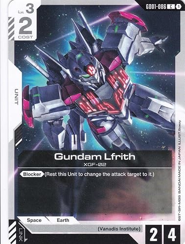 Gundam Lfrith XGF-02 - GD01-086 - Common - Newtype Rising - Gundam TCG - Einzelkarte - Offiziell - Anime - mit LMS-Trading Karte Gundam Lfrith XGF-02 - GD01-086 - Common - Newtype Rising - Gundam TCG - Einzelkarte - Offiziell - Anime - mit LMS-Trading Karte von LMS Trading