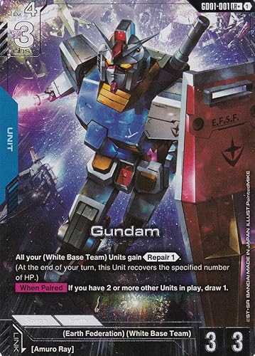 Gundam RX-78-2 (Alt. Art) - GD01-001 - Legend Rare - Newtype Rising - Gundam TCG - Einzelkarte - Offiziell - Anime - mit LMS-Trading Karte von LMS Trading