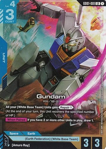 Gundam RX-78-2 - GD01-001 - Legend Rare - Newtype Rising - Gundam TCG - Einzelkarte - Offiziell - Anime - mit LMS-Trading Karte von LMS Trading
