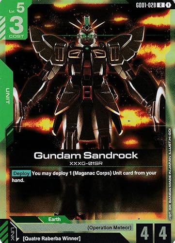 Gundam Sandrock XXG-015R - GD01-028 - Rare - Newtype Rising - Gundam TCG - Einzelkarte - Offiziell - Anime - mit LMS-Trading Karte von LMS Trading