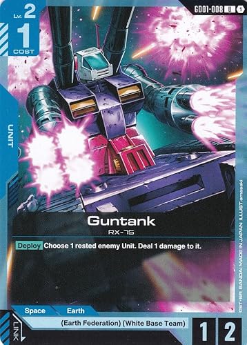 Guntank Rx-75 - GD01-008 - Uncommon - Newtype Rising - Gundam TCG - Einzelkarte - Offiziell - Anime - mit LMS-Trading Karte Guntank Rx-75 - GD01-008 - Uncommon - Newtype Rising - Gundam TCG - Einzelkarte - Offiziell - Anime - mit LMS-Trading Karte von LMS Trading