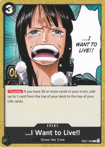 ...I Want to Live!! (EB01-050) - Common - Memorial Collection - One Piece Card Game - Einzelkarte - mit LMS Trading Grußkarte von LMS Trading