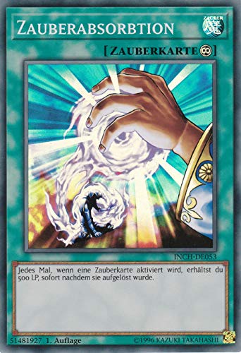 INCH-DE053 - Zauberabsorbtion - Super Rare - 1. Auflage - Deutsch - The Infinity Chasers - mit LMS Trading Fieldcenter-Karte Yugioh INCH-DE053 - Zauberabsorbtion - Super Rare - 1. Auflage - Deutsch - The Infinity Chasers - mit LMS Trading Fieldcenter-Karte Yugioh von LMS Trading
