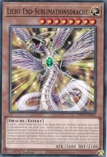 INFO-DE010 - Licht End-Sublimationsdrache - Common - Deutsch - 1. Auflage - The Infinite Forbidden - mit LMS Trading Fieldcenter-Karte Yugioh INFO-DE010 - Licht End-Sublimationsdrache - Common - Deutsch - 1. Auflage - The Infinite Forbidden - mit LMS Trading Fieldcenter-Karte Yugioh von LMS Trading