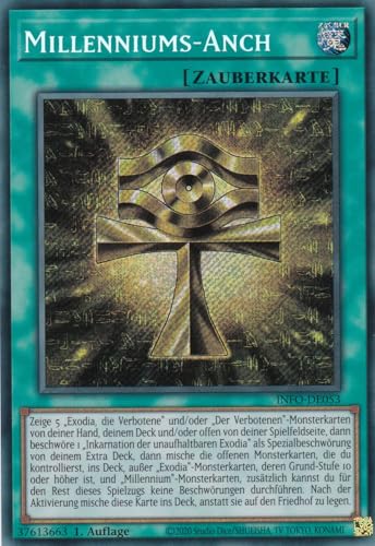 INFO-DE053 - Millenniums-Anch - Secret Rare - Deutsch - 1. Auflage - The Infinite Forbidden - mit LMS Trading Fieldcenter-Karte Yugioh INFO-DE053 - Millenniums-Anch - Secret Rare - Deutsch - 1. Auflage - The Infinite Forbidden - mit LMS Trading Fieldcenter-Karte Yugioh von LMS Trading