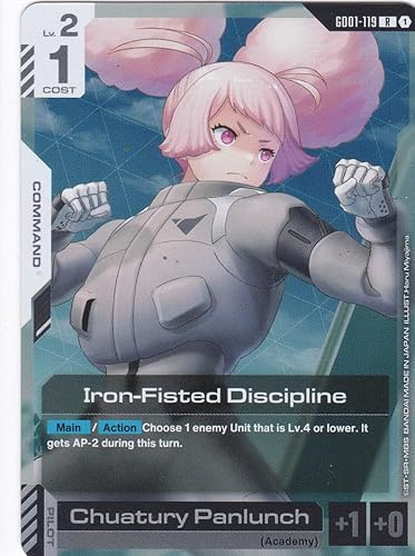 Iron-Fisted Discipline - GD01-119 - Rare - Newtype Rising - Gundam TCG - Einzelkarte - Offiziell - Anime - mit LMS-Trading Karte von LMS Trading