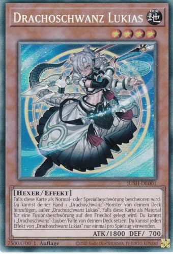 JUSH-DE001 - Drachoschwanz Lukias - Collector Rare - Deutsch - 1. Auflage - Justice Hunters - mit LMS Trading Fieldcenter-Karte Yugioh - Sammelkarte - TCG - Original JUSH-DE001 - Drachoschwanz Lukias - Collector Rare - Deutsch - 1. Auflage - Justice Hunters - mit LMS Trading Fieldcenter-Karte Yugioh - Sammelkarte - TCG - Original von LMS Trading