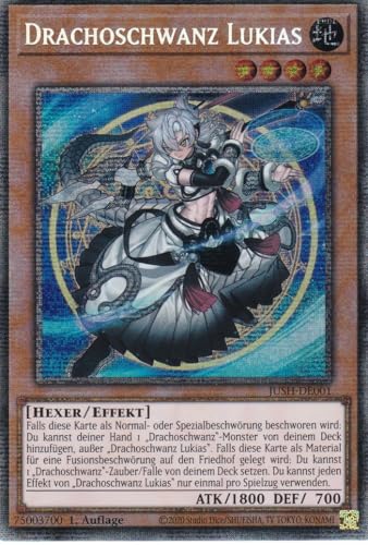 JUSH-DE001 - Drachoschwanz Lukias - Starlight Rare - Deutsch - 1. Auflage - Justice Hunters - mit LMS Trading Fieldcenter-Karte Yugioh - Sammelkarte - TCG - Original JUSH-DE001 - Drachoschwanz Lukias - Starlight Rare - Deutsch - 1. Auflage - Justice Hunters - mit LMS Trading Fieldcenter-Karte Yugioh - Sammelkarte - TCG - Original von LMS Trading