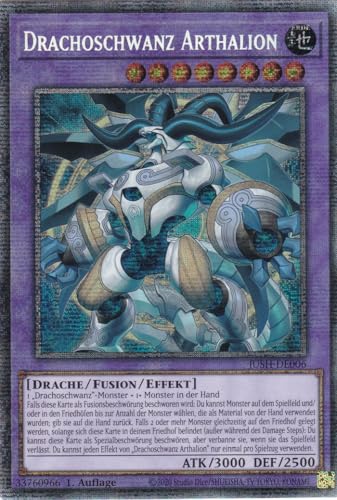 JUSH-DE006 - Drachoschwanz Arthalion - Starlight Rare - Deutsch - 1. Auflage - Justice Hunters - mit LMS Trading Fieldcenter-Karte Yugioh - Sammelkarte - TCG - Original JUSH-DE006 - Drachoschwanz Arthalion - Starlight Rare - Deutsch - 1. Auflage - Justice Hunters - mit LMS Trading Fieldcenter-Karte Yugioh - Sammelkarte - TCG - Original von LMS Trading