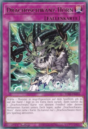 JUSH-DE010 - Drachoschwanz-Horn - Rare - Deutsch - 1. Auflage - Justice Hunters - mit LMS Trading Fieldcenter-Karte Yugioh - Sammelkarte - TCG - Original JUSH-DE010 - Drachoschwanz-Horn - Rare - Deutsch - 1. Auflage - Justice Hunters - mit LMS Trading Fieldcenter-Karte Yugioh - Sammelkarte - TCG - Original von LMS Trading