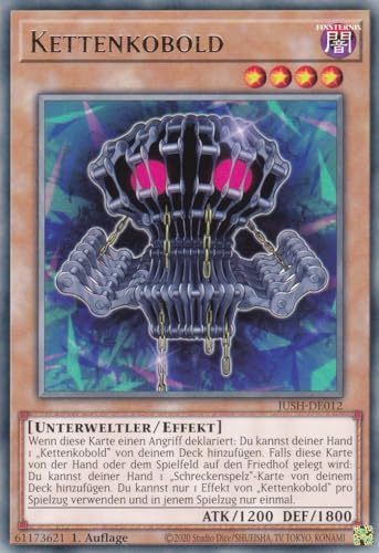 JUSH-DE012 - Kettenkobold - Rare - Deutsch - 1. Auflage - Justice Hunters - mit LMS Trading Fieldcenter-Karte Yugioh - Sammelkarte - TCG - Original von LMS Trading
