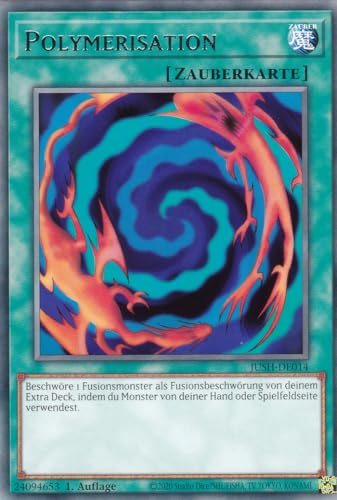 JUSH-DE014 - Polymerisation - Rare - Deutsch - 1. Auflage - Justice Hunters - mit LMS Trading Fieldcenter-Karte Yugioh - Sammelkarte - TCG - Original von LMS Trading