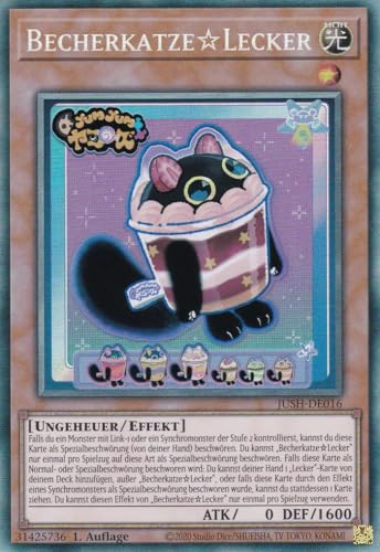 JUSH-DE016 - BecherkatzeLecker - Collector Rare - Deutsch - 1. Auflage - Justice Hunters - mit LMS Trading Fieldcenter-Karte Yugioh - Sammelkarte - TCG - Original JUSH-DE016 - BecherkatzeLecker - Collector Rare - Deutsch - 1. Auflage - Justice Hunters - mit LMS Trading Fieldcenter-Karte Yugioh - Sammelkarte - TCG - Original von LMS Trading
