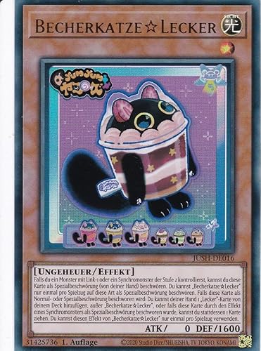 JUSH-DE016 - BecherkatzeLecker - Ultra Rare - Deutsch - 1. Auflage - Justice Hunters - mit LMS Trading Fieldcenter-Karte Yugioh - Sammelkarte - TCG - Original JUSH-DE016 - BecherkatzeLecker - Ultra Rare - Deutsch - 1. Auflage - Justice Hunters - mit LMS Trading Fieldcenter-Karte Yugioh - Sammelkarte - TCG - Original von LMS Trading