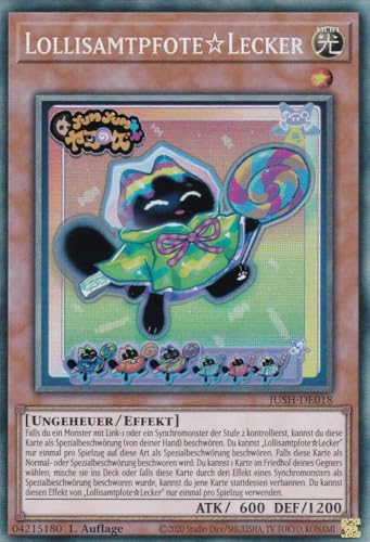 JUSH-DE018 - LollisamtpfoteLecker - Collector Rare - Deutsch - 1. Auflage - Justice Hunters - mit LMS Trading Fieldcenter-Karte Yugioh - Sammelkarte - TCG - Original JUSH-DE018 - LollisamtpfoteLecker - Collector Rare - Deutsch - 1. Auflage - Justice Hunters - mit LMS Trading Fieldcenter-Karte Yugioh - Sammelkarte - TCG - Original von LMS Trading