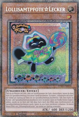 JUSH-DE018 - LollisamtpfoteLecker - Starlight Rare - Deutsch - 1. Auflage - Justice Hunters - mit LMS Trading Fieldcenter-Karte Yugioh - Sammelkarte - TCG - Original JUSH-DE018 - LollisamtpfoteLecker - Starlight Rare - Deutsch - 1. Auflage - Justice Hunters - mit LMS Trading Fieldcenter-Karte Yugioh - Sammelkarte - TCG - Original von LMS Trading
