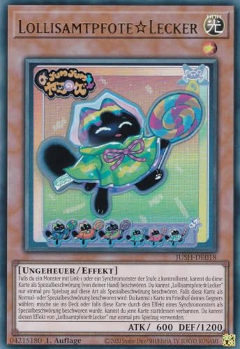 JUSH-DE018 - LollisamtpfoteLecker - Ultra Rare - Deutsch - 1. Auflage - Justice Hunters - mit LMS Trading Fieldcenter-Karte Yugioh - Sammelkarte - TCG - Original JUSH-DE018 - LollisamtpfoteLecker - Ultra Rare - Deutsch - 1. Auflage - Justice Hunters - mit LMS Trading Fieldcenter-Karte Yugioh - Sammelkarte - TCG - Original von LMS Trading