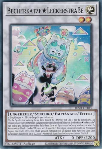 JUSH-DE019 - BecherkatzeLeckerstraße - Super Rare - Deutsch - 1. Auflage - Justice Hunters - mit LMS Trading Fieldcenter-Karte Yugioh - Sammelkarte - TCG - Original JUSH-DE019 - BecherkatzeLeckerstraße - Super Rare - Deutsch - 1. Auflage - Justice Hunters - mit LMS Trading Fieldcenter-Karte Yugioh - Sammelkarte - TCG - Original von LMS Trading