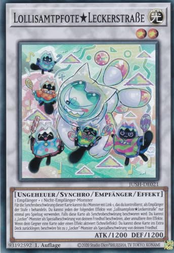 JUSH-DE021 - LollisamtpfoteLeckerstraße - Super Rare - Deutsch - 1. Auflage - Justice Hunters - mit LMS Trading Fieldcenter-Karte Yugioh - Sammelkarte - TCG - Original JUSH-DE021 - LollisamtpfoteLeckerstraße - Super Rare - Deutsch - 1. Auflage - Justice Hunters - mit LMS Trading Fieldcenter-Karte Yugioh - Sammelkarte - TCG - Original von LMS Trading