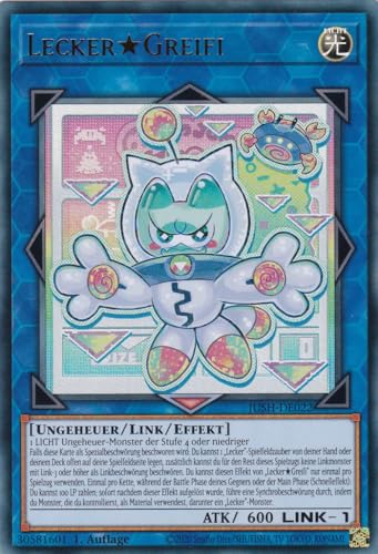 JUSH-DE022 - LeckerGreifi - Ultra Rare - Deutsch - 1. Auflage - Justice Hunters - mit LMS Trading Fieldcenter-Karte Yugioh - Sammelkarte - TCG - Original JUSH-DE022 - LeckerGreifi - Ultra Rare - Deutsch - 1. Auflage - Justice Hunters - mit LMS Trading Fieldcenter-Karte Yugioh - Sammelkarte - TCG - Original von LMS Trading