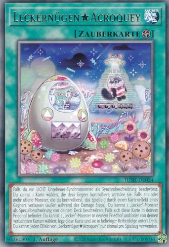 JUSH-DE024 - LeckernügenAcroquey - Rare - Deutsch - 1. Auflage - Justice Hunters - mit LMS Trading Fieldcenter-Karte Yugioh - Sammelkarte - TCG - Original von LMS Trading
