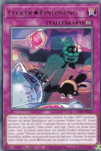 JUSH-DE026 - LeckerEinlösung - Rare - Deutsch - 1. Auflage - Justice Hunters - mit LMS Trading Fieldcenter-Karte Yugioh - Sammelkarte - TCG - Original JUSH-DE026 - LeckerEinlösung - Rare - Deutsch - 1. Auflage - Justice Hunters - mit LMS Trading Fieldcenter-Karte Yugioh - Sammelkarte - TCG - Original von LMS Trading