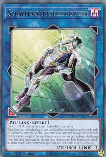 JUSH-DE027 - Schwerkraftbeherrscher - Rare - Deutsch - 1. Auflage - Justice Hunters - mit LMS Trading Fieldcenter-Karte Yugioh - Sammelkarte - TCG - Original von LMS Trading