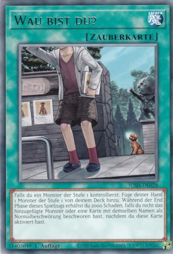 JUSH-DE028 - Wau bist du? - Rare - Deutsch - 1. Auflage - Justice Hunters - mit LMS Trading Fieldcenter-Karte Yugioh - Sammelkarte - TCG - Original von LMS Trading