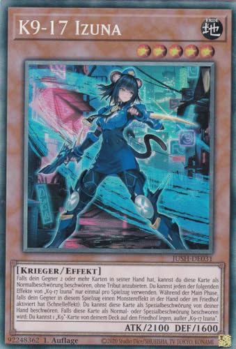 JUSH-DE031 - K9-17 Izuna - Collector Rare - Deutsch - 1. Auflage - Justice Hunters - mit LMS Trading Fieldcenter-Karte Yugioh - Sammelkarte - TCG - Original JUSH-DE031 - K9-17 Izuna - Collector Rare - Deutsch - 1. Auflage - Justice Hunters - mit LMS Trading Fieldcenter-Karte Yugioh - Sammelkarte - TCG - Original von LMS Trading