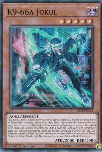 JUSH-DE032 - K9-66a Jokul - Super Rare - Deutsch - 1. Auflage - Justice Hunters - mit LMS Trading Fieldcenter-Karte Yugioh - Sammelkarte - TCG - Original JUSH-DE032 - K9-66a Jokul - Super Rare - Deutsch - 1. Auflage - Justice Hunters - mit LMS Trading Fieldcenter-Karte Yugioh - Sammelkarte - TCG - Original von LMS Trading