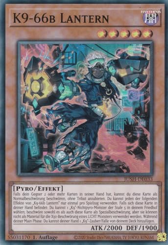 JUSH-DE033 - K9-66b Lantern - Super Rare - Deutsch - 1. Auflage - Justice Hunters - mit LMS Trading Fieldcenter-Karte Yugioh - Sammelkarte - TCG - Original JUSH-DE033 - K9-66b Lantern - Super Rare - Deutsch - 1. Auflage - Justice Hunters - mit LMS Trading Fieldcenter-Karte Yugioh - Sammelkarte - TCG - Original von LMS Trading