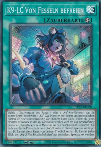 JUSH-DE038 - K9-LC Von Fesseln befreien - Super Rare - Deutsch - 1. Auflage - Justice Hunters - mit LMS Trading Fieldcenter-Karte Yugioh - Sammelkarte - TCG - Original JUSH-DE038 - K9-LC Von Fesseln befreien - Super Rare - Deutsch - 1. Auflage - Justice Hunters - mit LMS Trading Fieldcenter-Karte Yugioh - Sammelkarte - TCG - Original von LMS Trading