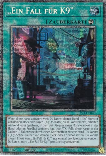 JUSH-DE040 - „EIN Fall für K9“ - Starlight Rare - Deutsch - 1. Auflage - Justice Hunters - mit LMS Trading Fieldcenter-Karte Yugioh - Sammelkarte - TCG - Original JUSH-DE040 - „EIN Fall für K9“ - Starlight Rare - Deutsch - 1. Auflage - Justice Hunters - mit LMS Trading Fieldcenter-Karte Yugioh - Sammelkarte - TCG - Original von LMS Trading