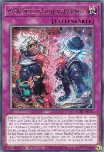 JUSH-DE041 - K9-EW Spezielles Befreiungsexperiment - Rare - Deutsch - 1. Auflage - Justice Hunters - mit LMS Trading Fieldcenter-Karte Yugioh - Sammelkarte - TCG - Original JUSH-DE041 - K9-EW Spezielles Befreiungsexperiment - Rare - Deutsch - 1. Auflage - Justice Hunters - mit LMS Trading Fieldcenter-Karte Yugioh - Sammelkarte - TCG - Original von LMS Trading