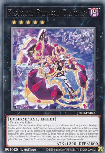 JUSH-DE045 - Kaiserliche Prinzessin Quinquery - Rare - Deutsch - 1. Auflage - Justice Hunters - mit LMS Trading Fieldcenter-Karte Yugioh - Sammelkarte - TCG - Original von LMS Trading