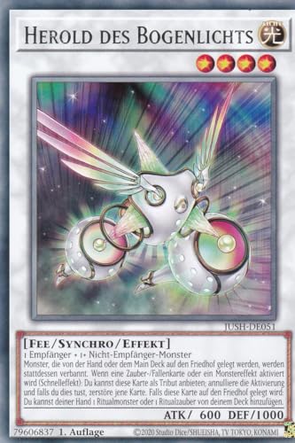 JUSH-DE051 - Herold des Bogenlichts - Rare - Deutsch - 1. Auflage - Justice Hunters - mit LMS Trading Fieldcenter-Karte Yugioh - Sammelkarte - TCG - Original JUSH-DE051 - Herold des Bogenlichts - Rare - Deutsch - 1. Auflage - Justice Hunters - mit LMS Trading Fieldcenter-Karte Yugioh - Sammelkarte - TCG - Original von LMS Trading