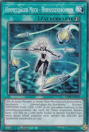 JUSH-DE053 - Himmelsjäger-Mech - Hornissendrohnen - Collector Rare - Deutsch - 1. Auflage - Justice Hunters - mit LMS Trading Fieldcenter-Karte Yugioh - Sammelkarte - TCG - Original JUSH-DE053 - Himmelsjäger-Mech - Hornissendrohnen - Collector Rare - Deutsch - 1. Auflage - Justice Hunters - mit LMS Trading Fieldcenter-Karte Yugioh - Sammelkarte - TCG - Original von LMS Trading