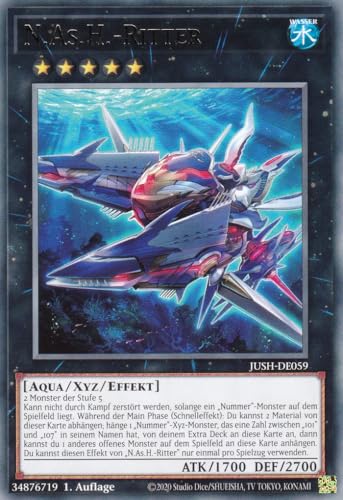 JUSH-DE059 - N.As.H.-Ritter - Rare - Deutsch - 1. Auflage - Justice Hunters - mit LMS Trading Fieldcenter-Karte Yugioh - Sammelkarte - TCG - Original von LMS Trading