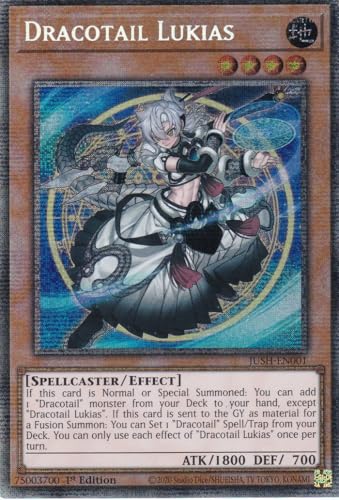 JUSH-EN001 - Dracotail Lukias - Starlight Rare - Englisch - 1. Auflage - Justice Hunters - mit LMS Trading Fieldcenter-Karte Yugioh - Sammelkarte - TCG - Original JUSH-EN001 - Dracotail Lukias - Starlight Rare - Englisch - 1. Auflage - Justice Hunters - mit LMS Trading Fieldcenter-Karte Yugioh - Sammelkarte - TCG - Original von LMS Trading