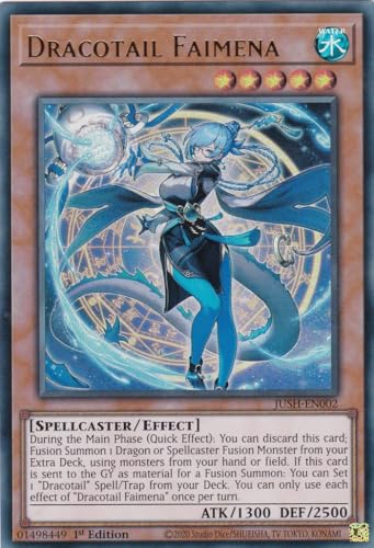JUSH-EN002 - Dracotail Faimena - Ultra Rare - Englisch - 1. Auflage - Justice Hunters - mit LMS Trading Fieldcenter-Karte Yugioh - Sammelkarte - TCG - Original JUSH-EN002 - Dracotail Faimena - Ultra Rare - Englisch - 1. Auflage - Justice Hunters - mit LMS Trading Fieldcenter-Karte Yugioh - Sammelkarte - TCG - Original von LMS Trading
