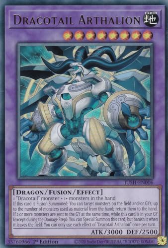 JUSH-EN006 - Dracotail Arthalion - Ultra Rare - Englisch - 1. Auflage - Justice Hunters - mit LMS Trading Fieldcenter-Karte Yugioh - Sammelkarte - TCG - Original JUSH-EN006 - Dracotail Arthalion - Ultra Rare - Englisch - 1. Auflage - Justice Hunters - mit LMS Trading Fieldcenter-Karte Yugioh - Sammelkarte - TCG - Original von LMS Trading