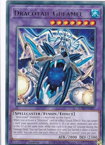 JUSH-EN007 - Dracotail Gulamel - Rare - Englisch - 1. Auflage - Justice Hunters - mit LMS Trading Fieldcenter-Karte Yugioh - Sammelkarte - TCG - Original JUSH-EN007 - Dracotail Gulamel - Rare - Englisch - 1. Auflage - Justice Hunters - mit LMS Trading Fieldcenter-Karte Yugioh - Sammelkarte - TCG - Original von LMS Trading