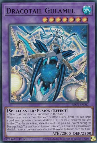 JUSH-EN007 - Dracotail Gulamel - Super Rare - Englisch - 1. Auflage - Justice Hunters - mit LMS Trading Fieldcenter-Karte Yugioh - Sammelkarte - TCG - Original JUSH-EN007 - Dracotail Gulamel - Super Rare - Englisch - 1. Auflage - Justice Hunters - mit LMS Trading Fieldcenter-Karte Yugioh - Sammelkarte - TCG - Original von LMS Trading