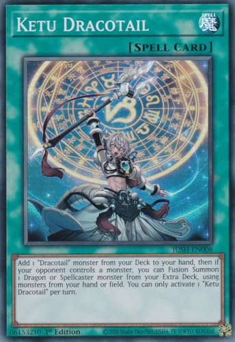 JUSH-EN008 - Ketu Dracotail - Super Rare - Englisch - 1. Auflage - Justice Hunters - mit LMS Trading Fieldcenter-Karte Yugioh - Sammelkarte - TCG - Original JUSH-EN008 - Ketu Dracotail - Super Rare - Englisch - 1. Auflage - Justice Hunters - mit LMS Trading Fieldcenter-Karte Yugioh - Sammelkarte - TCG - Original von LMS Trading